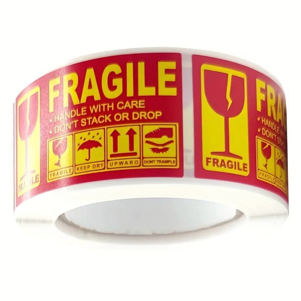 250 pc Roll Fragile- Handle with Care Stickers